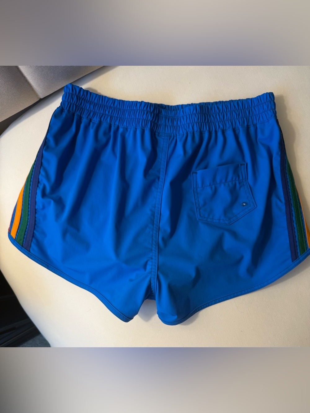 Aviator Nation Blue With Rainbow Stripe Flex Board Shorts Size Small Like New - Picture 3 of 3